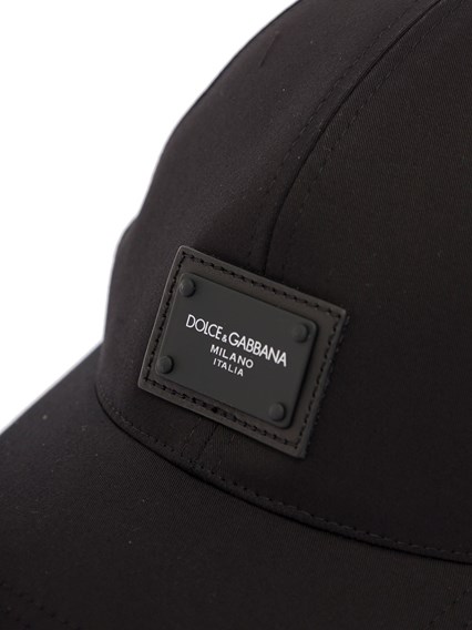 Cappello Nero di Cotone con Logo Dolce \u0026 Gabbana Uomo DOLCE E GABBANA  Prezzo | Gaudenzi Boutique