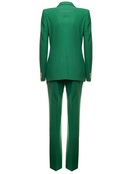 Damen Bekleidung Anzüge Hosenanzüge Tagliatore Wolle Klassischer Hosenanzug in Grün 