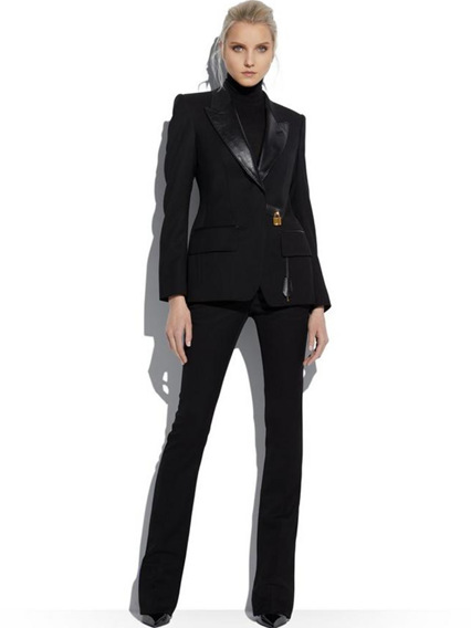 Black Padlock Jacket in Gran De Poudre TOM FORD Woman TOM FORD Price |  Gaudenzi Boutique