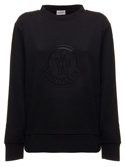 Moncler T-Shirt aus Baumwolle in Schwarz Damen Bekleidung Oberteile T-Shirts 