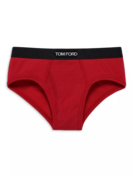 Tom Ford Man 's Bicolor Cotton Briefs with Logo TOM FORD Price | Gaudenzi  Boutique