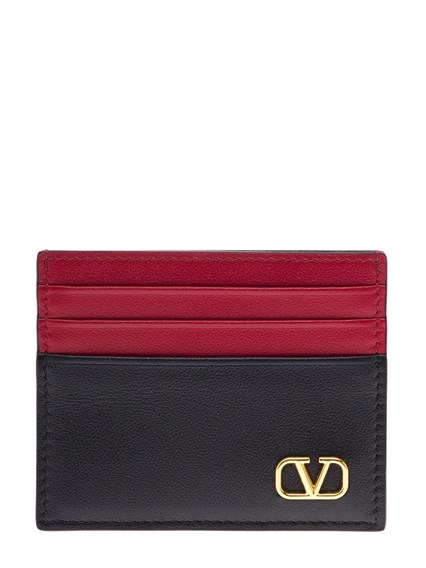 valentino card holder red