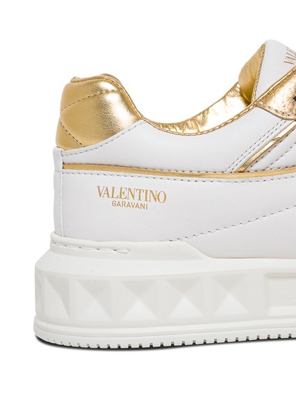 valentino white and gold sneakers