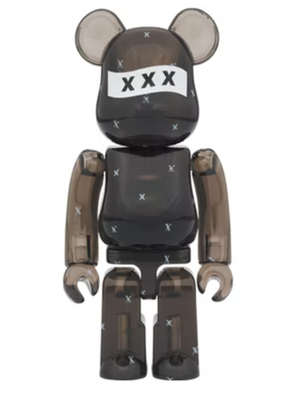 Bearbrick 400% God Selection XXX Black Clear 2-pack Set MEDICOM