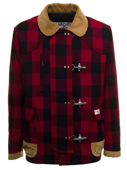 Rhombus Check Quilted Wool Jacket Fay 