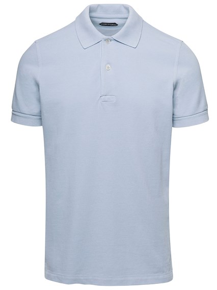 tennis piquet garment dyed ss polo Blu available on Gaudenzi Boutique - AU