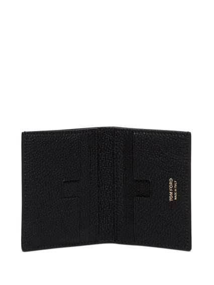 Black Leather Card Holder with Logo TOM FORD Price | Gaudenzi Boutique