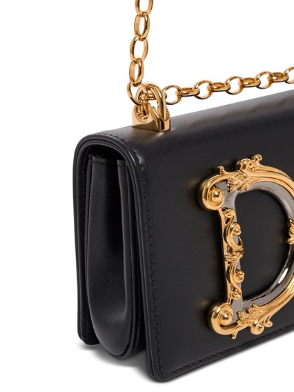 MIni Black Baroque Shoulder Bag with Monogram Plate Dolce & Gabbana Woman  DOLCE E GABBANA Price | Gaudenzi Boutique