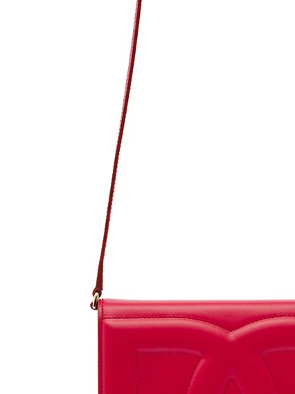 'DG Logo Bag' Red Crossbody Bag in Leather Woman Dolce & Gabbana