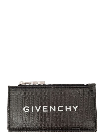 4G' Black Zipped Card-Holder with All-Over Monogram in Cotton Blend Man  Black available on Gaudenzi Boutique - US