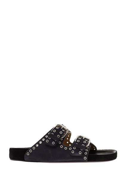 Overjas Wolf in schaapskleren Wig Lennyo' Black Sandals with Buckles and Studs in Suede Woman Isabel Marant  ISABEL MARANT Price | Gaudenzi Boutique