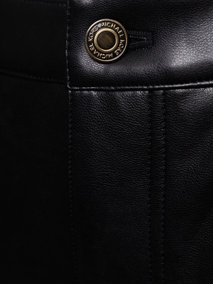 Black Five Pockets Pants in Vegan Leather Woman M Michael Kors MICHAEL  MICHAEL KORS Price | Gaudenzi Boutique