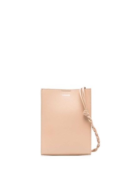 Beige Tangle Mini Crossbody Bag in Leather Woman