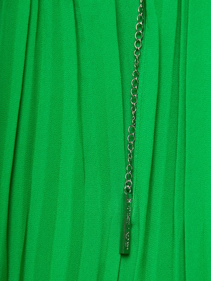 Green Chain Halterneck Pleated Satin Top Woman M Michael Kors MICHAEL  MICHAEL KORS Price | Gaudenzi Boutique
