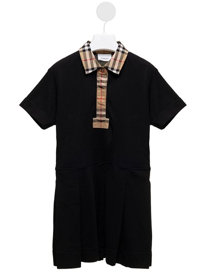 Sigrid Black Cotton Piquet Dress Burberry Kids Girl BURBERRY KIDS Price |  Gaudenzi Boutique