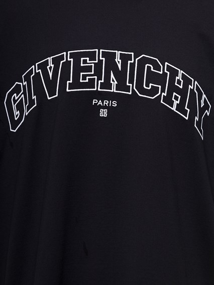 Forstærke oprejst Klappe Black T-Shirt with College-Style Logo Embroidery in Cotton Man Givenchy  GIVENCHY Price | Gaudenzi Boutique