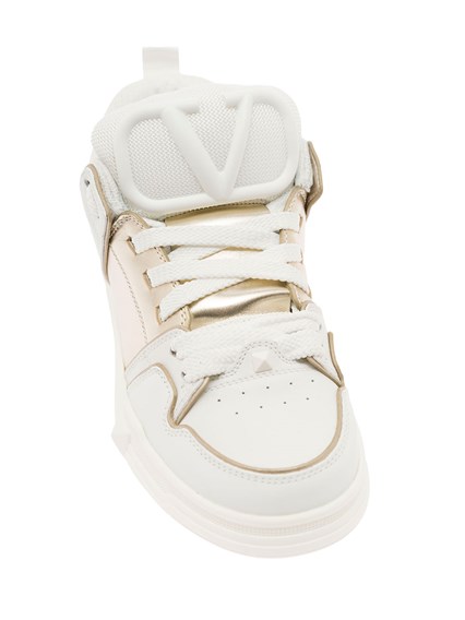 'Open Skate' White Sneakers with Contrasting Band in Leather Woman  Valentino Garavani