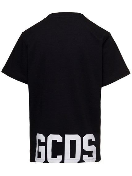 vergeetachtig Sjah spreiding Black Crewneck with Contrasting Logo Print in Cotton Man GCDS Price |  Gaudenzi Boutique