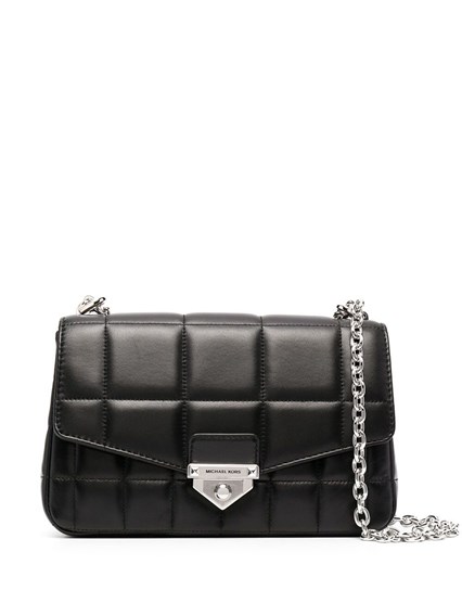 Soho Black Quilted Leather Shoulder Bag with Silver Details Woman MICHAEL  MICHAEL KORS Price | Gaudenzi Boutique