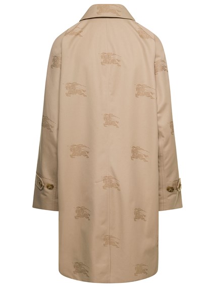 Beige Trench Coat 'Equestrian Knight' in Cotton Woman Beige available on  Gaudenzi Boutique - US