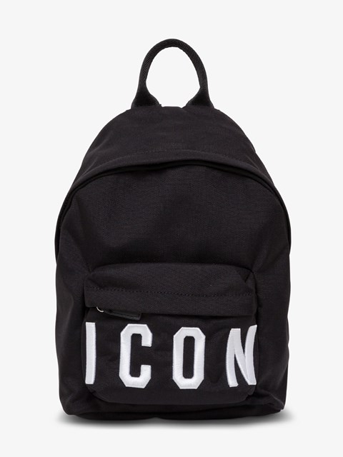small black canvas backpack