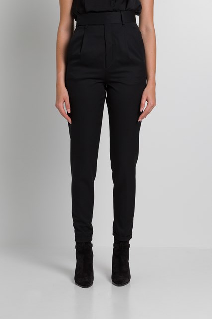 wool high waisted pants