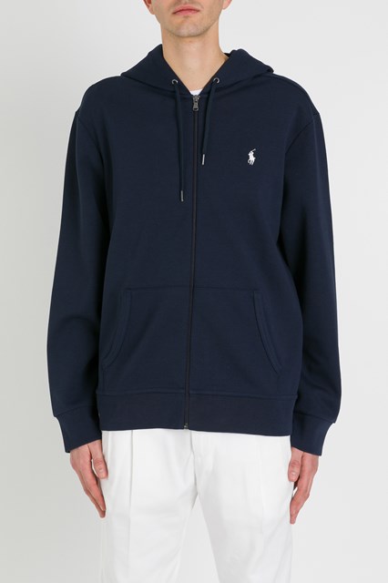 ralph lauren navy zip hoodie