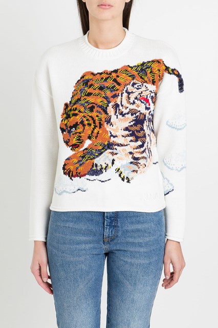 kenzo grey tiger jumper