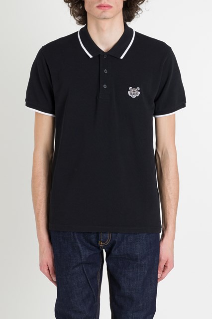 Tiger Crest Polo Shirt Black available 