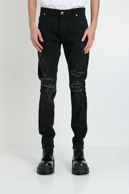 ripped black jeans slim fit