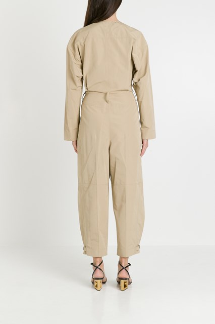 cargo jumpsuit beige