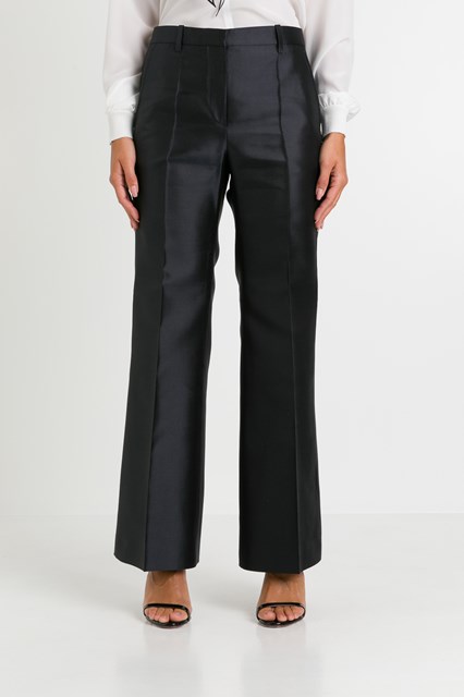 flared trousers with belt loops