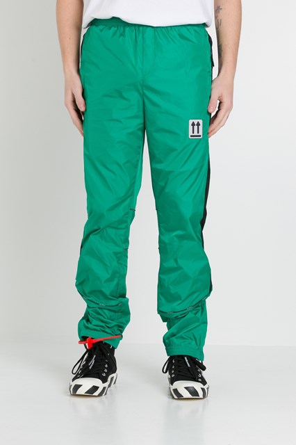 off white green pants