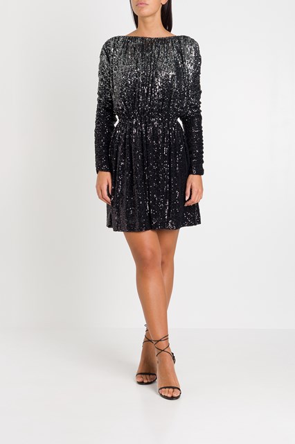 black sequin dress mini