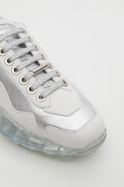 jimmy choo silver sneakers