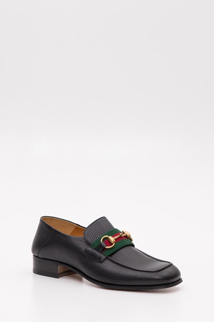 gucci leather horsebit loafer