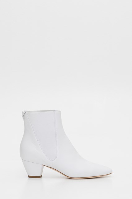 white booties low heel