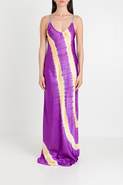 violet slip dress