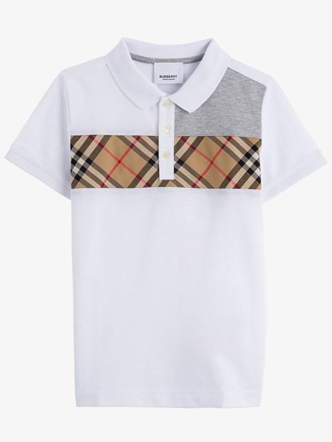 burberry check front t shirt