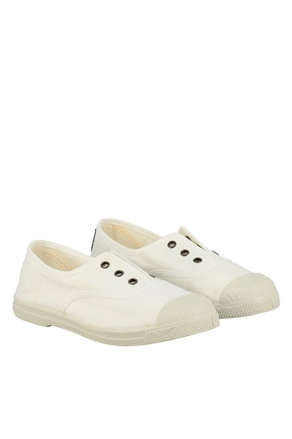 white cotton sneakers