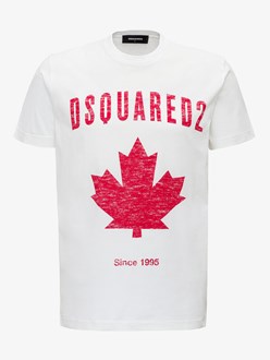 dsquared2 3d maple leaf paint t-shirt spring summer collection