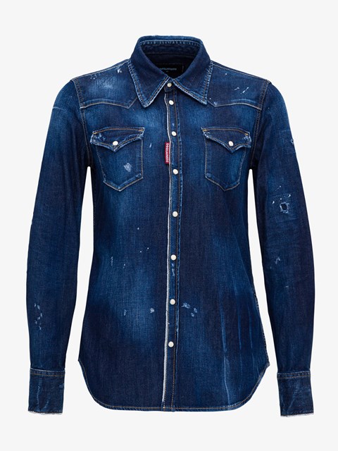 Denim Shirt Blu available on 