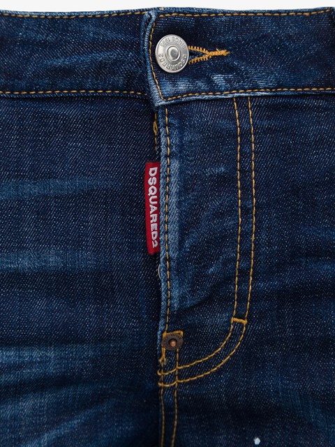 Slim Jeans with Back Logo Blu available 