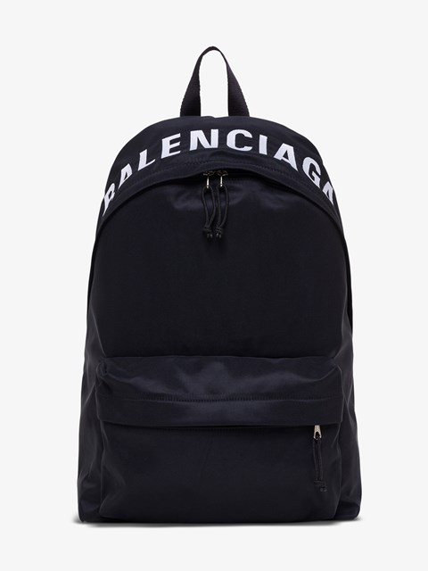 Wheel Backpack with Logo Black 