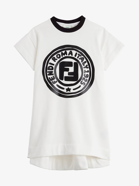 fendi logo dress black and white