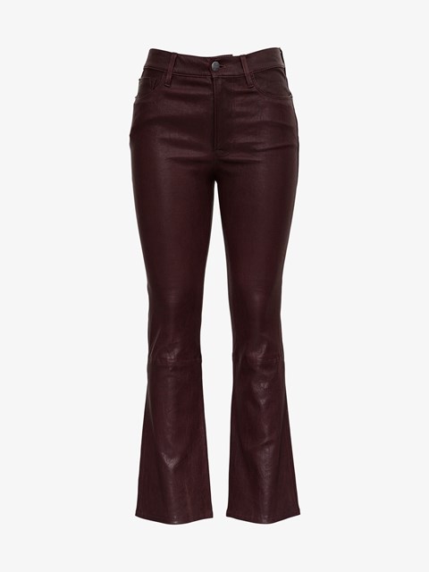 frame cognac leather pants