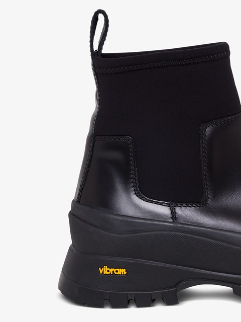 Rubber ankle boot with neoprene Black 
