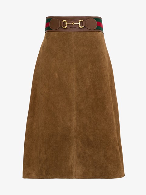 brown leather skirt price