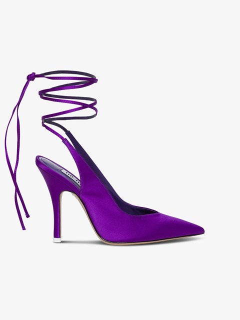 purple pointed heels