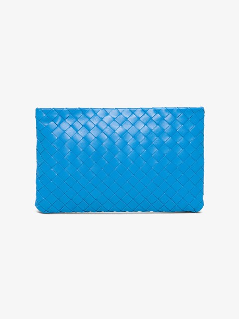 large blue clutch bag